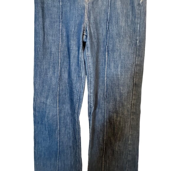 2/$30 Zara Womens Size 0 Flare Blue Denim Jeans - Picture 6 of 15